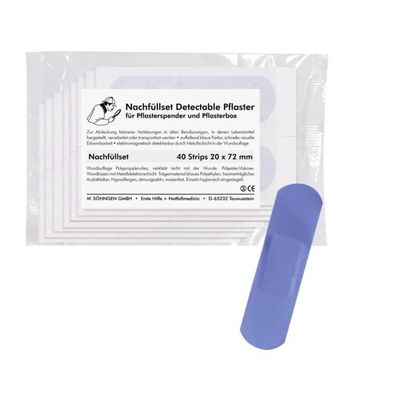 Nachfüllset detectable Strips 2,0 x 7,2 cm 40 Stück
