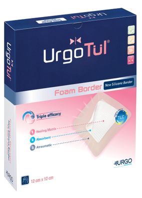 UrgoTül Foam Border Schaumstoffkompresse 8 x 8 cm 10 Stück