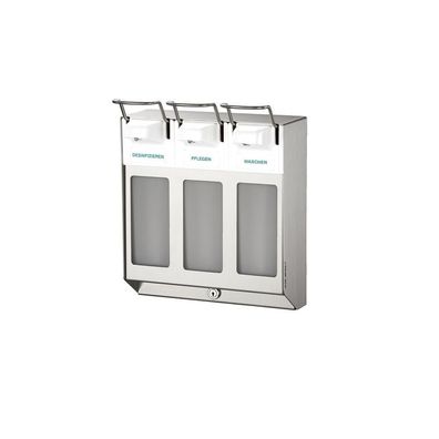 Reihenspender Serie Omikron II 3 x 1,0 l Edelstahl gebürstet