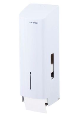WC-Papierspender Alpha Edelstahl weiß für 3 Rollen