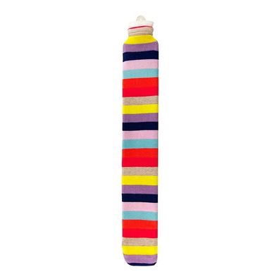 Wärmflasche mit Strickbezug Kunterbunt