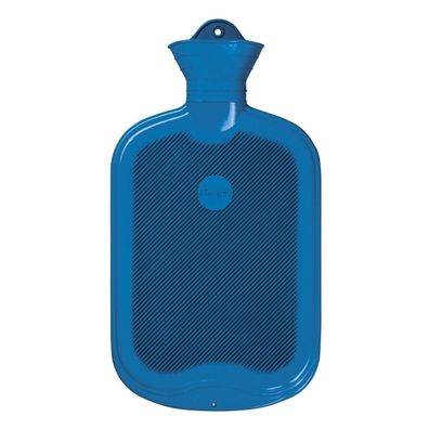 Wärmflasche Lamelle einseitig 2,0 L blau