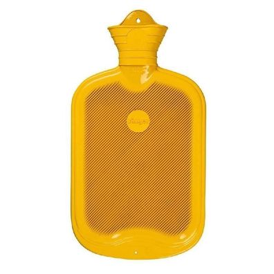 Sänger Naturgummi-Wärmflasche FSC Lamellen 2 Liter gelb