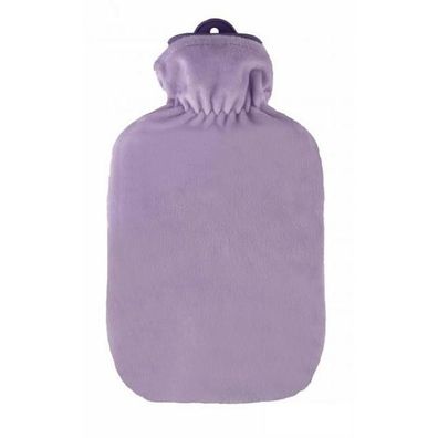 Flauschbezug mit Wärmflasche 2 l pastell lila