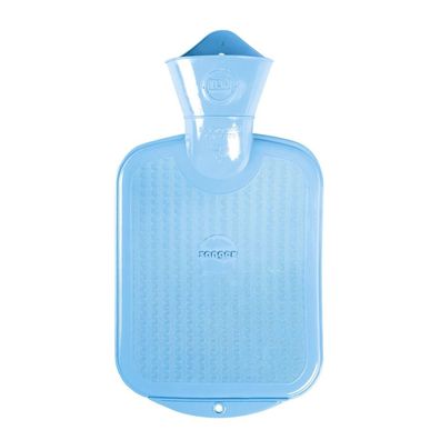 Gummi-Wärmflasche 0,8 l hellblau