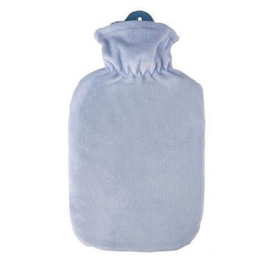 Flauschbezug mit Wärmflasche 2 l pastell blau