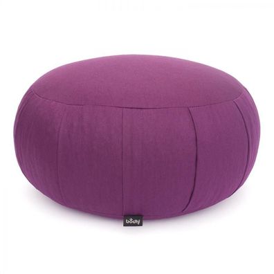 Meditationskissen Zafu Classic Dinkelfüllung Bezug aubergine