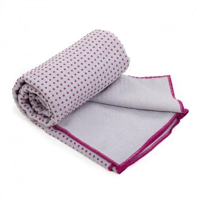 Yogatuch GRIP² zweifarbig grau/aubergine