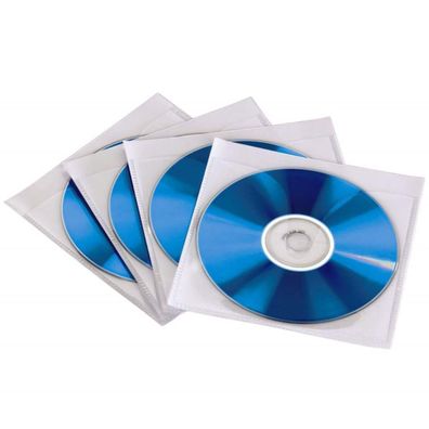Hama 10x CD-Hüllen selbstklebend CD-Taschen zum Einkleben für CD DVD Blu-Ray