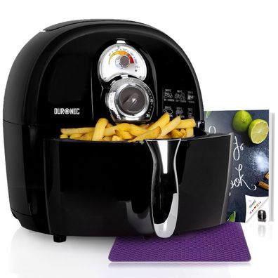 Duronic AF1 BK Heißluftfritteuse 4,5 L Mini Backofen Frittieren ohne Öl