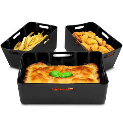 Duronic AFL3 Silikonform Antihaft Silikoneinsätze Airfryer Zubehör für AF34