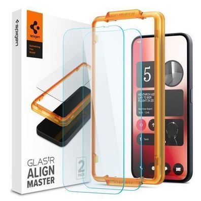 Spigen Panzerglas ALM Glas. tR fuer Nothing Phone 2A - 2er Pack