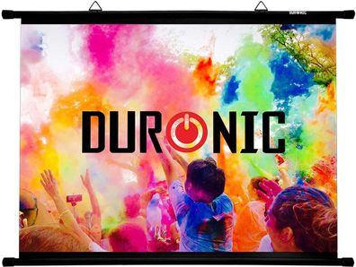 Duronic BPS80 Beamer-Leinwand 80 Zoll 4:3 4K HD Rollo-Leinwand Heimkino