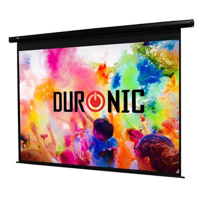 Duronic EPS70 Leinwand 70 Zoll Motor Beamer Heimkino 4K Full HD 3D Wandmontage