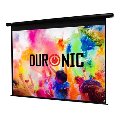 Duronic EPS80 Leinwand 79 Zoll Motor Beamer Heimkino 4K Full HD 3D Wandmontage