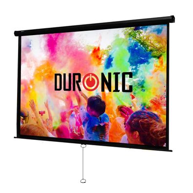 Duronic MPS100 Beamer Leinwand 100 Zoll 16:9 Rolloleinwand 4K UHD Full HD