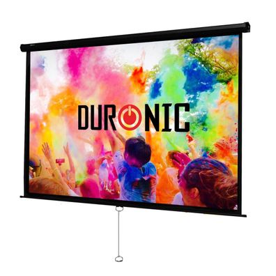 Duronic MPS80 Leinwand 80" Rollo Heimkino 4K Full HD 3D Beamer Präsentation
