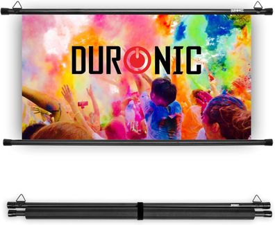 Duronic BPS100 Beamerleinwand 100 Zoll 16:9 4K Full HD Rollo Heimkino Büro