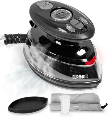 Duronic SI3 BK Mini Reisebügeleisen 400W, Dampfbügeleisen, Keramiksohle
