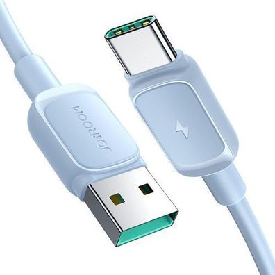 Joyroom USB-A/USB-C Kabel 3A, 1,2 m, Multi-Color Serie A14 - Blau