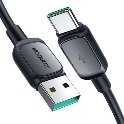 Joyroom Multi-Color Series A14 Schnellladekabel USB-A/USB-C 3A 1,2m - Schwarz