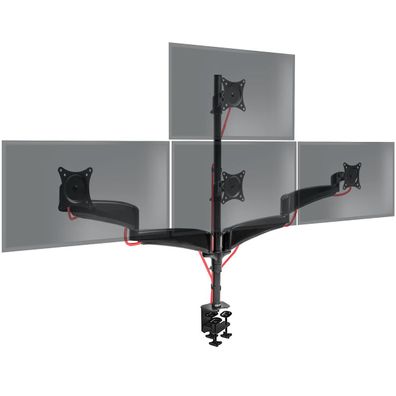 Duronic DM453VX1 Monitorarm 4 Monitore bis 27 Zoll LCD LED Höhenverstellbar