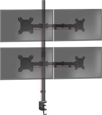 Duronic DMT154 Monitorhalterung 4 Monitore höhenverstellbar neigbar VESA