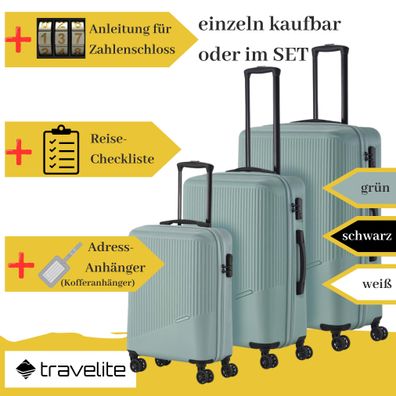 Travelite Trolley klein mittel groß Bali mint grün Hartschale