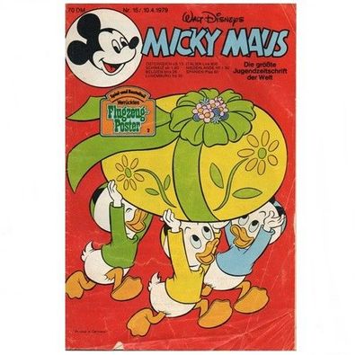 Micky Maus Comics Heft Nr. 15 von 1979 Walt Disney Original Vintage Sammlerheft