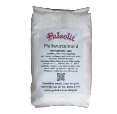 Paleolit Pfeilwurzelmehl Pulver 500g Glutenfrei