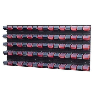 Stapelboxen Wandregal Sichtlagerkästen 8 x Wandregal Lagersystem 80 Boxen bunt