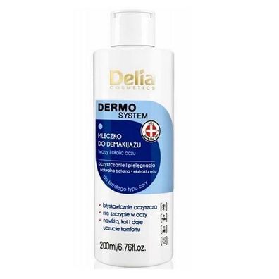 Delia Dermo System Gesichts- und Augen-Make-up-Entfernerlotion, 200ml - Schonend