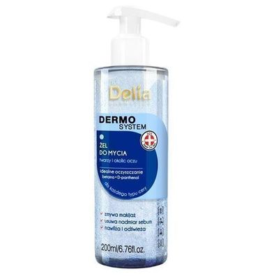 Delia Dermo Sanftes Gesichts- und Augenreinigungsgel 200 ml - Ideal fuer empfindl