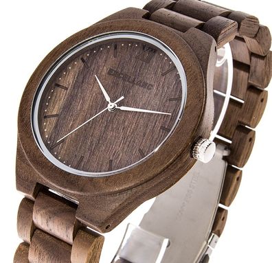 Excellanc Holzuhr Herrenuhr Walnussholz
