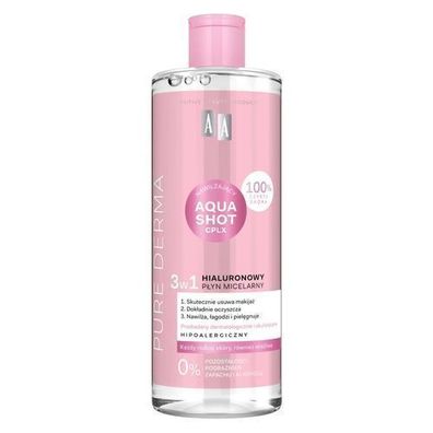Oceanic Pure Derma Hyaluron Mizellenwasser 3-in-1 Reinigungsloesung, 500 ml