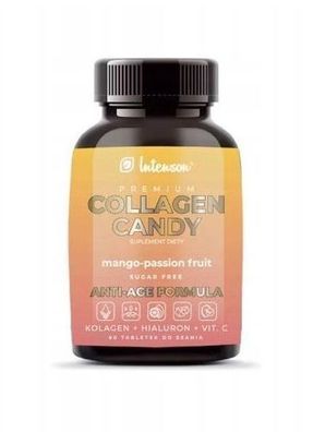 Intenson Kollagen-Bonbons mit Mango-Maracuja-Geschmack, 60 Lutschtabletten