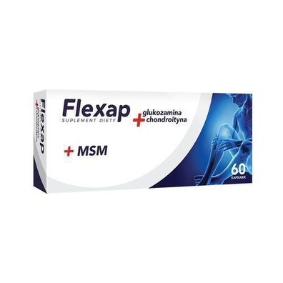 Flexap Glucosamin + Chondroitin, 60 Kapseln - Gelenkunterstuetzung Ergaenzungsmitt