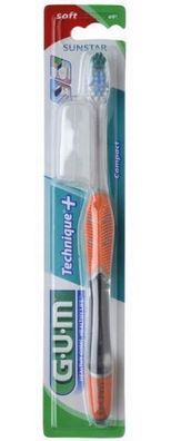 Sunstar Gum Technigue+ Weiche Zahnbuerste Kompakt 491, 1 Stueck