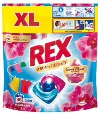 Rex Aromatherapie Waschcaps Orchidee Universal - 36 Waschladungen