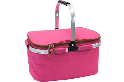 Einkaufs Korb Premium 23L faltbar Pink Einkaufskorb isoliert 46 cm