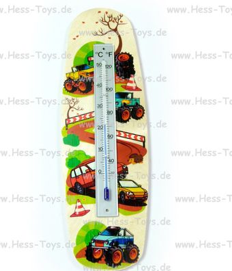 Hess Thermometer Monstertruck Innenthermometer Wandthermometer Kinderzimmer 15805