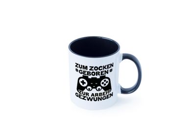 Zum Zocken geboren | Spruchtasse lustig | Gaming Tasse - Geschenk