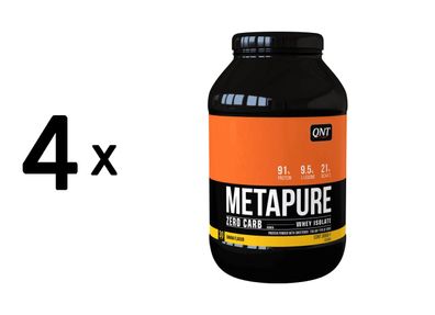 4 x QNT Metapure Zero Carb Whey Isolate (908g) Banana