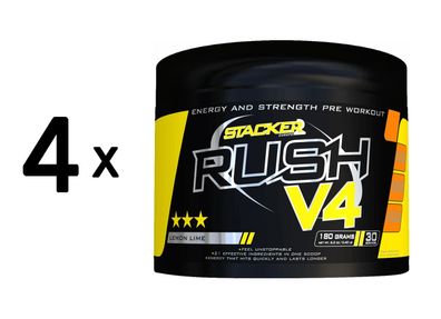 4 x Stacker2 Rush V4 (30 serv) Lemon Lime