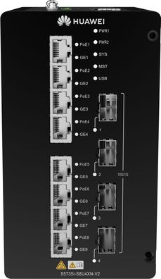 Huawei S5700 Series Ethernet Switch - 8* ports 4 * 10GE SFP+ PoE++ - Switch - 1 Gbps