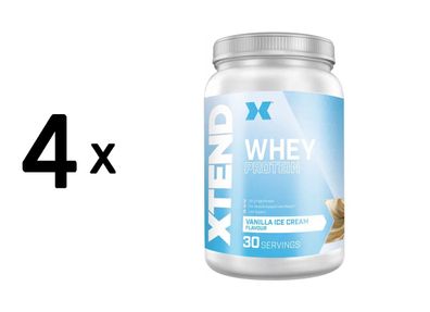 4 x Xtend Whey Protein (810g) Vanilla Ice Cream