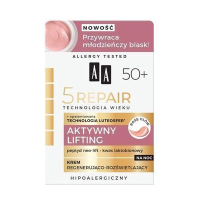 AA Advanced Age Technology Nachtcreme 50 + , Regenerierende & Straffende Formel, 5