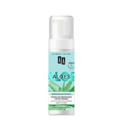 AA Aloe Vera 100% Gesichtsschaum - Feuchtigkeitsspendend & Beruhigend, 150ml