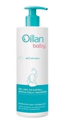 Oillan Baby Sanftes 3-in-1 Waschgel fuer Koerper und Haar, 400 ml