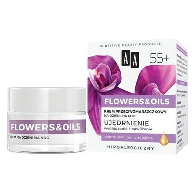 Blumen und Oel 55+ Anti-Aging Gesichtscreme, 50 ml - Pflegende Intensivformel
